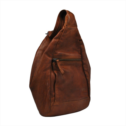 Bear Design Rucksack HANNIE Cognac | Echtes Leder