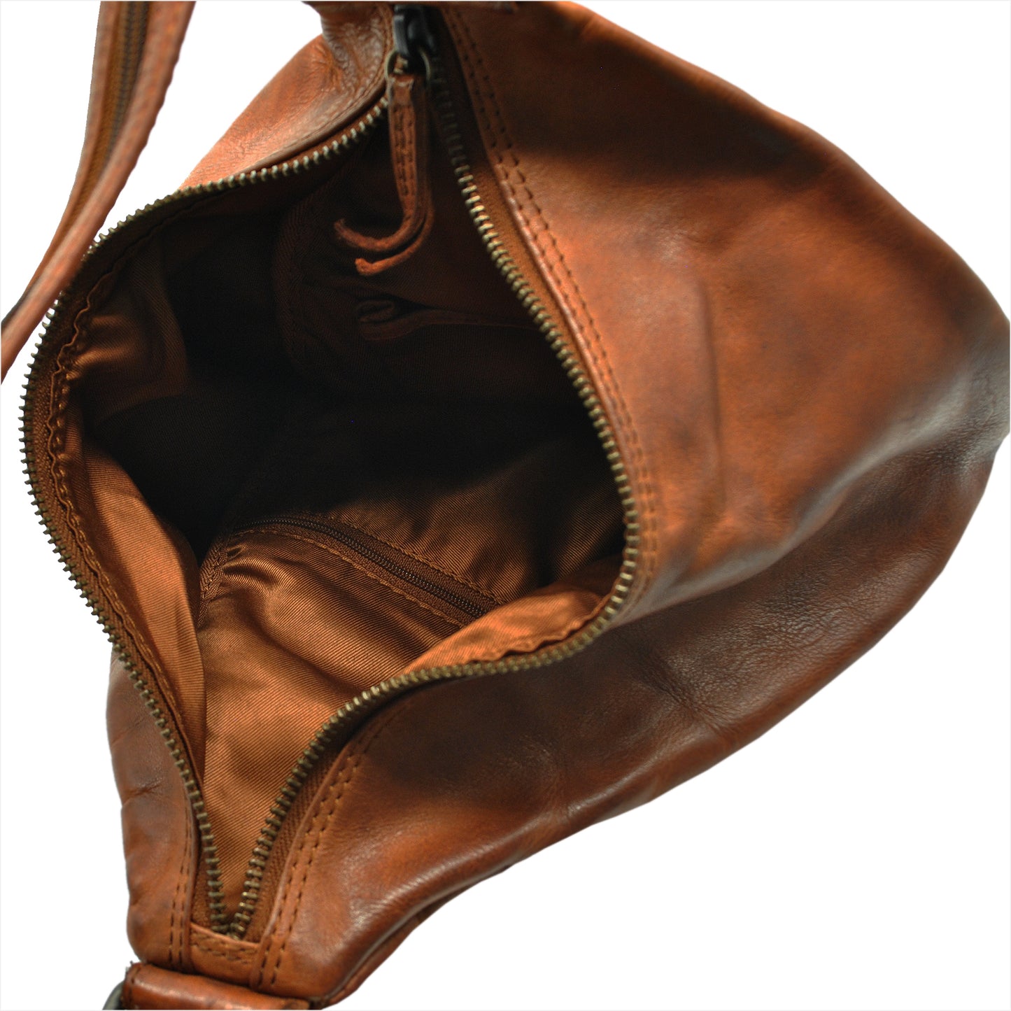 Bear Design Rucksack HANNIE Cognac | Echtes Leder