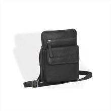 Lade das Bild in den Galerie-Viewer, Die Echtleder-Umhängetasche LOU von The Chesterfield Brand in schwarz.
