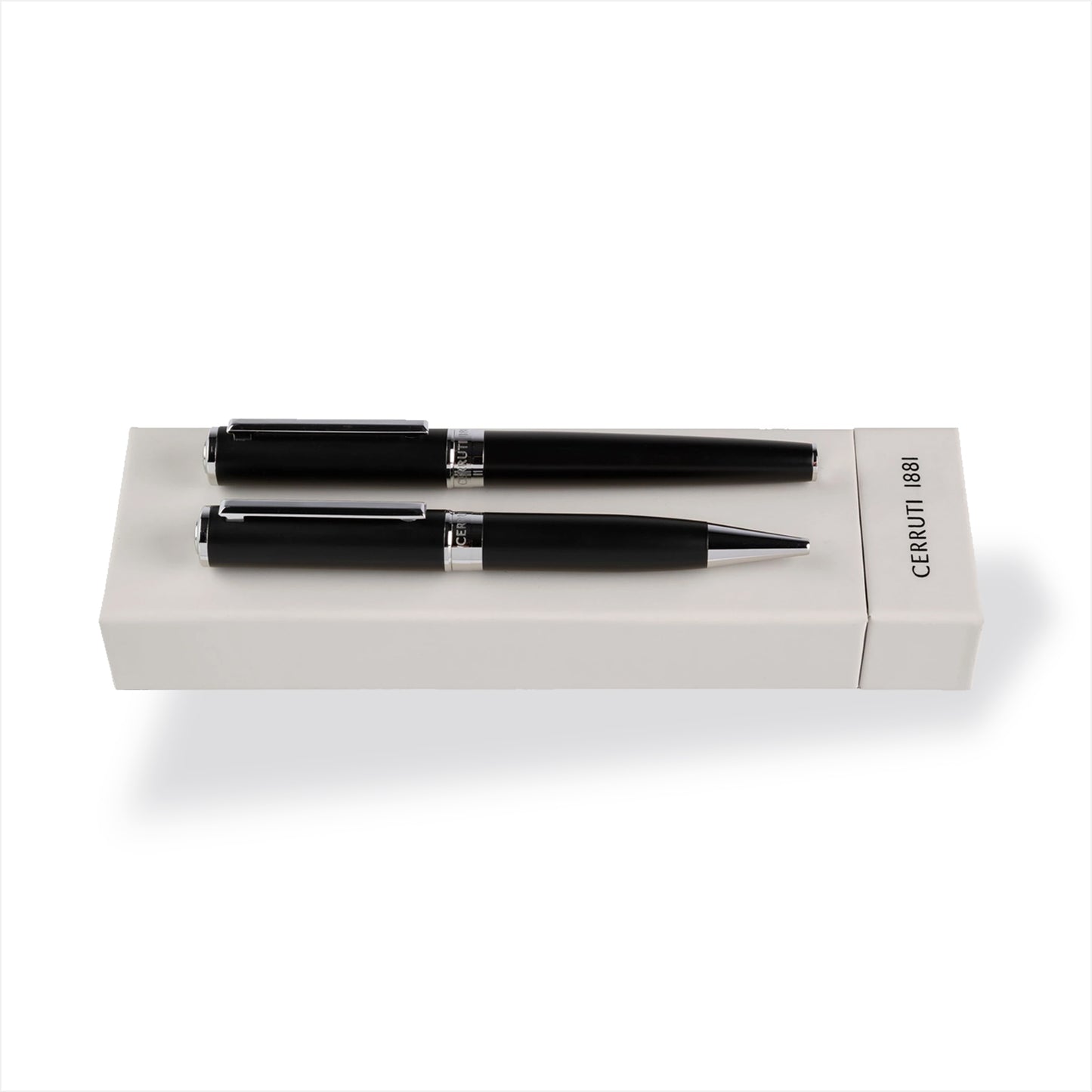 Cerruti 1881 Stifte-Set MOTLEY Black | Kugelschreiber und Füllfederhalter