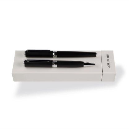 Cerruti 1881 Stifte-Set MOTLEY Black | Kugelschreiber und Füllfederhalter