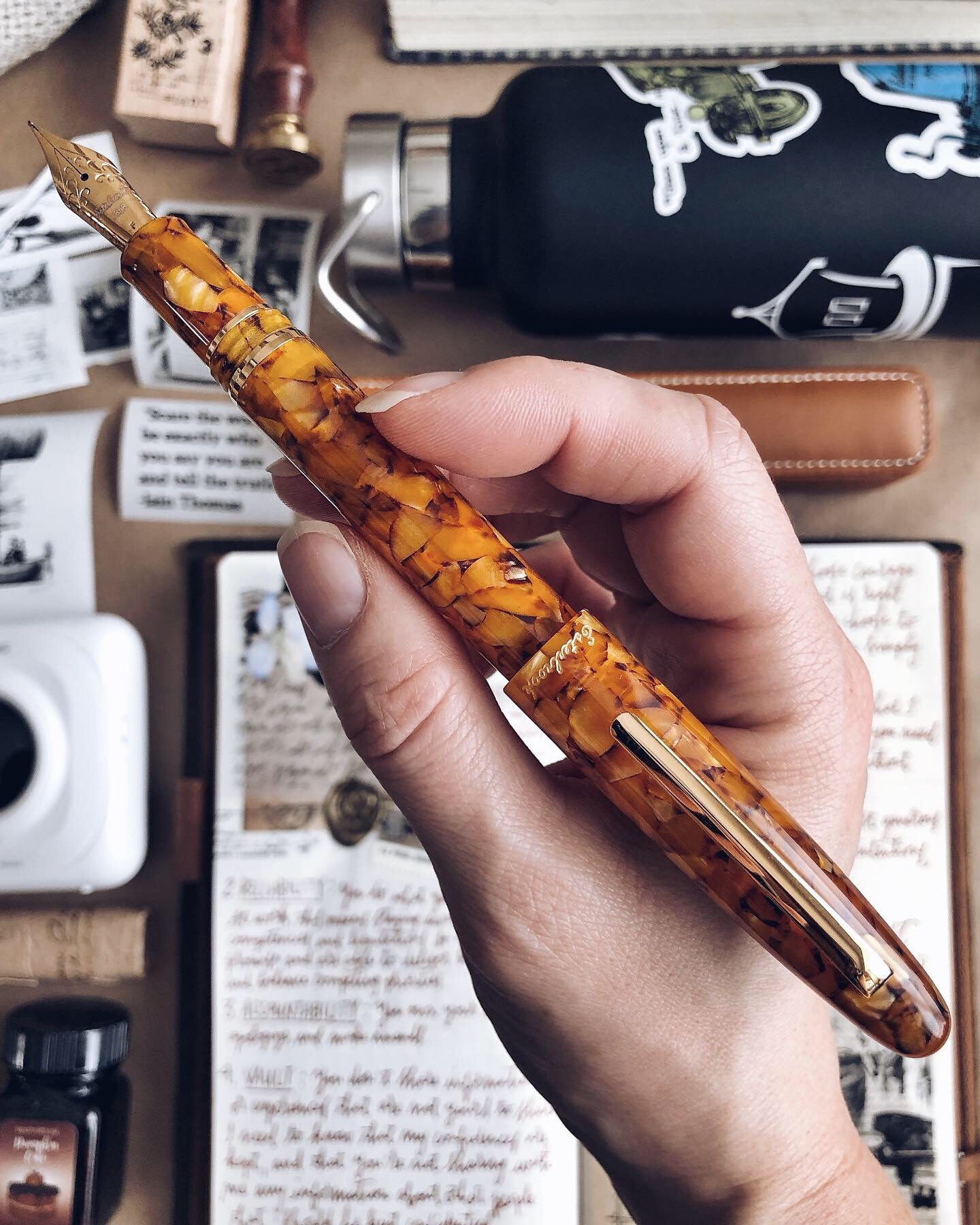 Esterbrook Füllfederhalter ESTIE Honeycomb Gold