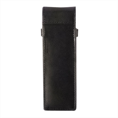 Tony Perotti Stifte-Etui für 2 Schreibgeräte Schwarz | Echtes Leder