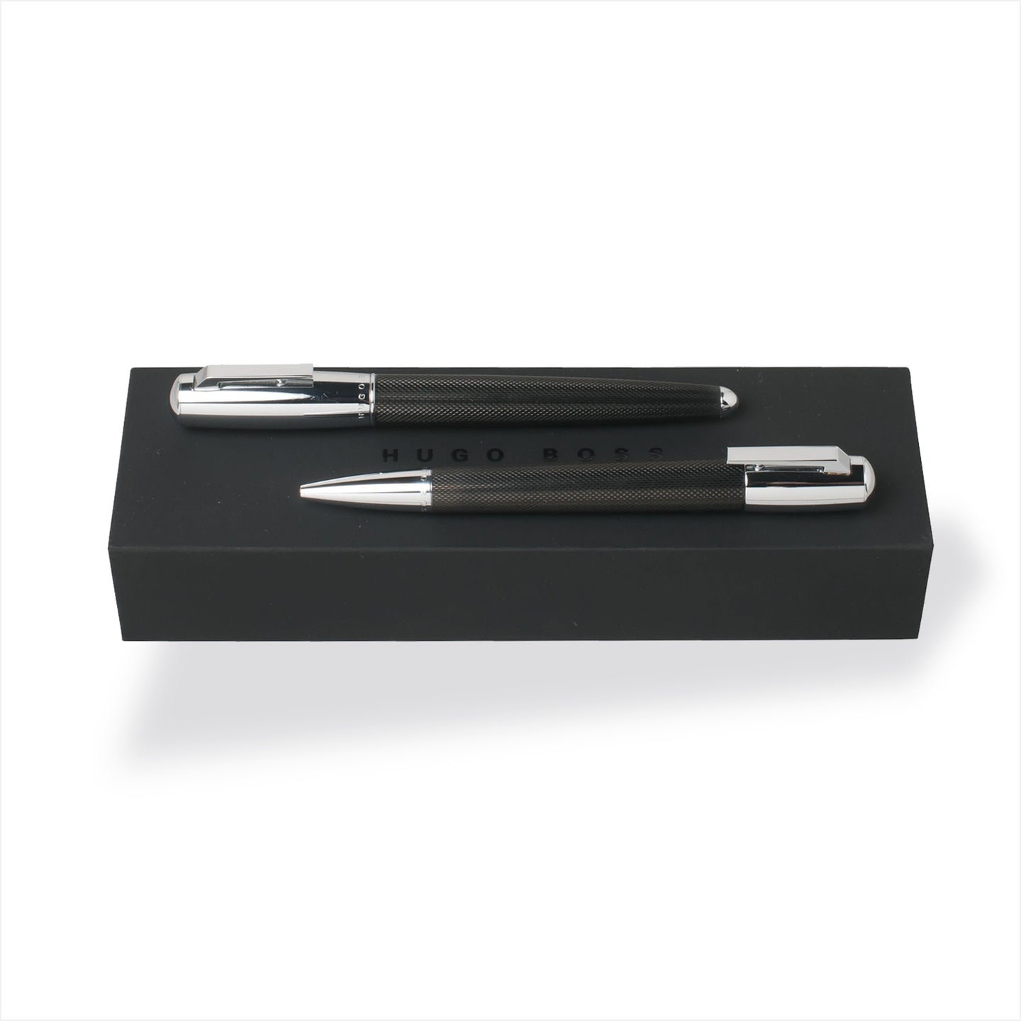 Hugo Boss Stifte-Set PURE Black | Kugelschreiber und Tintenroller