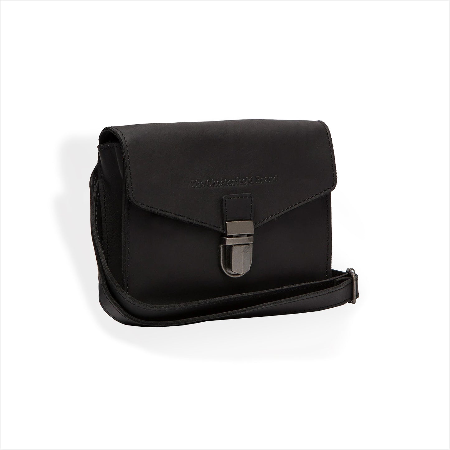 Die stilvolle Echtleder-Umhängetasche Sevilla von The Chesterfield Brand in Farbe Schwarz.